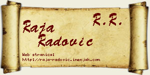 Raja Radović vizit kartica